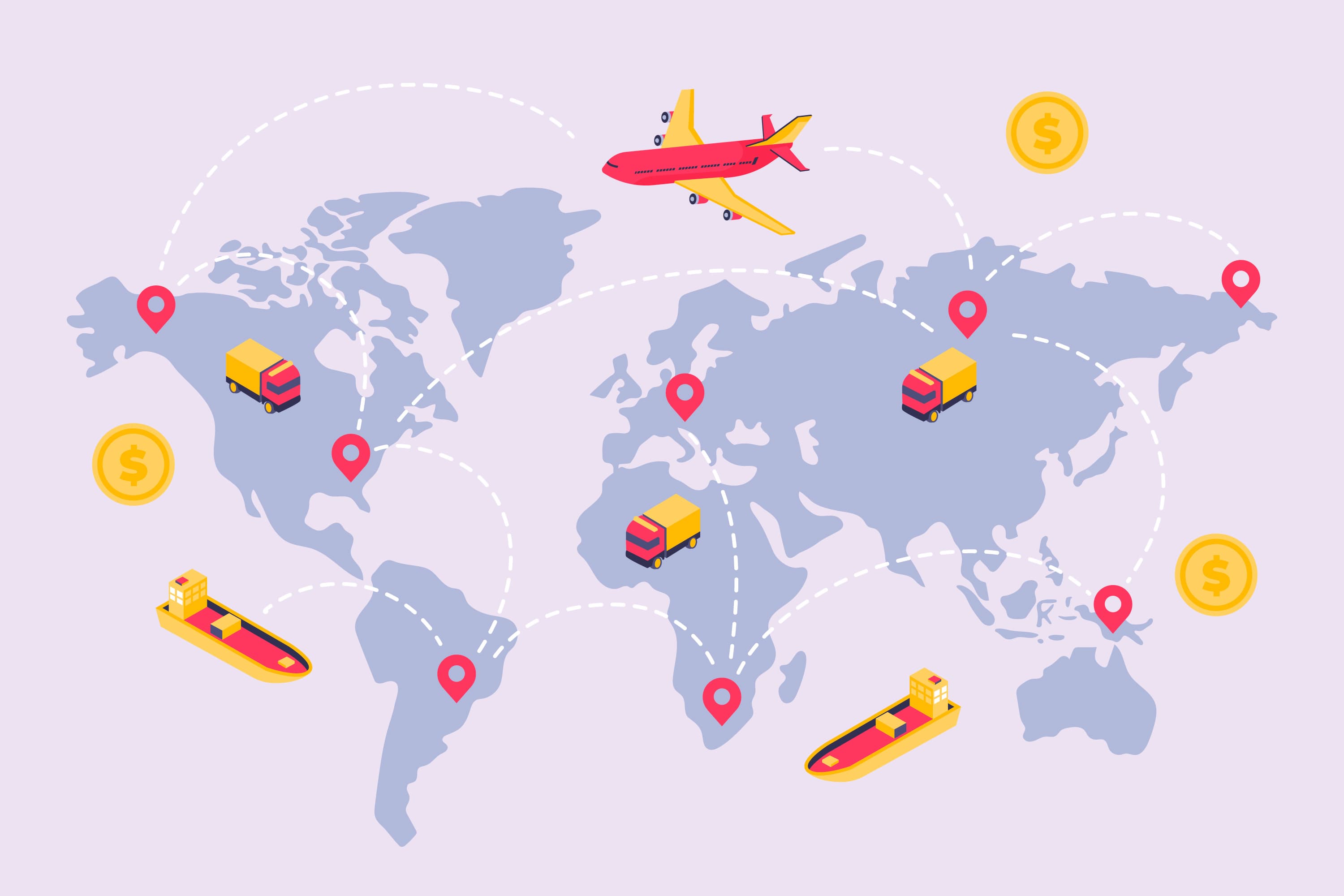 Carte du monde GTA Transit